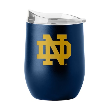 Logo Brands Notre Dame 16oz Flipside Powder Coat Curved Beverage 190-S16PB-34